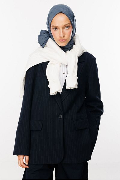 Mooncorn Anthracite Bamboo Jacquard Shawl - Rajasatya Series