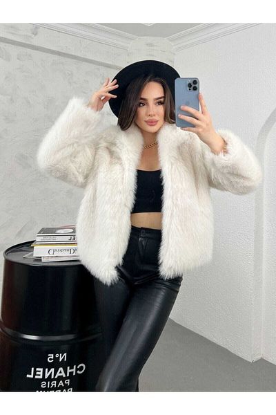 MODA DURAĞI Women's Premium Imported Faux Short Fur