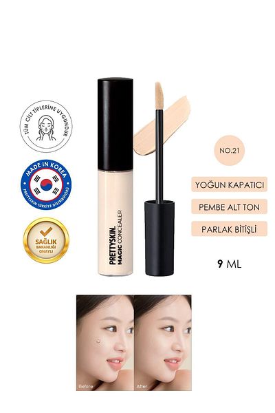 PRETTYSKIN Magic Concealer Long-Lasting Effective High Coverage Concealer