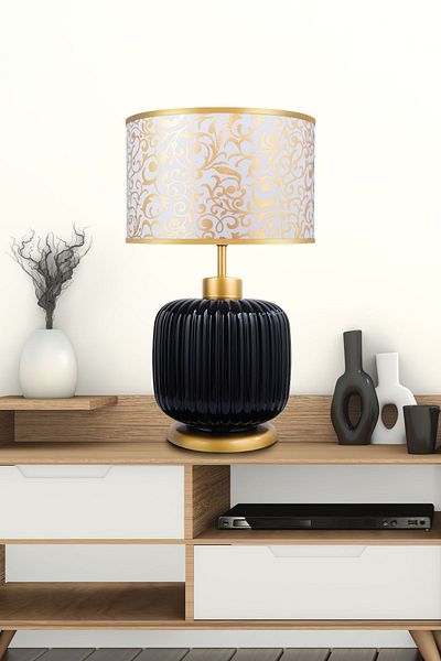 MINIMAL ETICARET VE BILGI TEKNOLOJILERI Intense Gloss Black Glass Lampshade