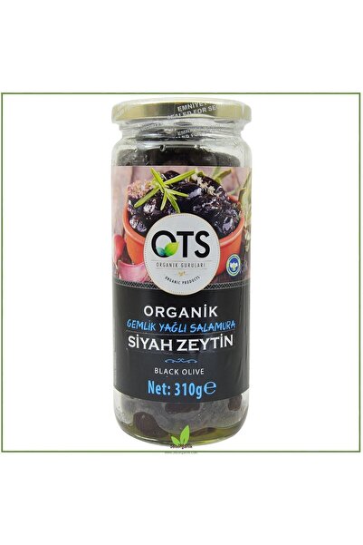 Öts OTS Organik Siyah Zeytin Salamura Gemlik 310 Gr