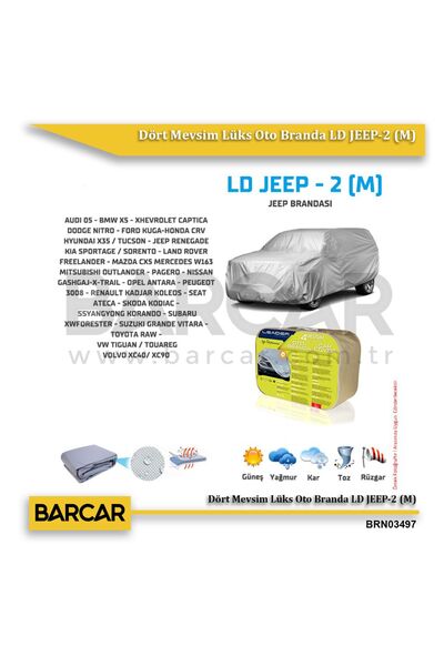 Leader مشمع تلقائي فاخر لجميع المواسم - LD JEEP-2 (M)