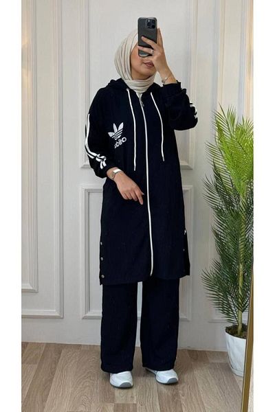 Tebrikler tekstil Women's Hijab Pajamas - Three Pieces, Stylish and Comfortable Model G1152