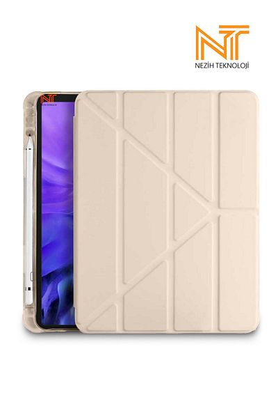 Nezih Case حافظة ذكية متوافقة مع Ipad Air 4/5/6 11 بوصة 2020 2022 2024 2025 مع قسم قلم وحامل ووضع السكون