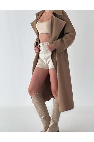 chwain Women's Belted Trench Coat