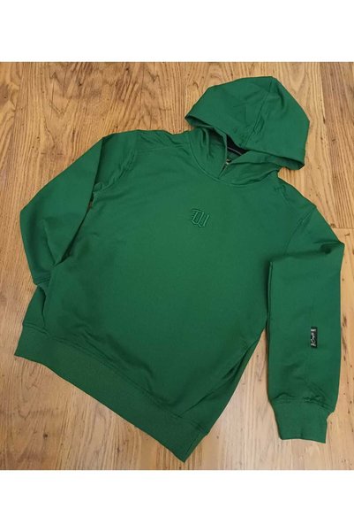 YDBKStore Unisex Embroidered Waist/Sleeve Elastic (Ribbed)(9-12)Hoodie Hooded Couple Side Pocket Sweatshirt
