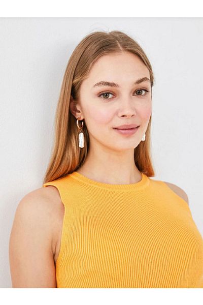 LC Waikiki Lcw Vision Orange - Women's Crew Neck Knitwear Undershirt