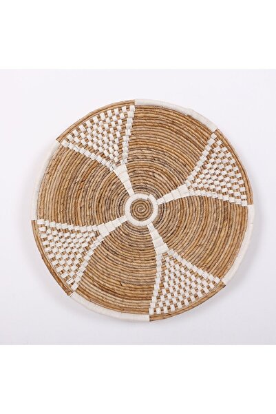 Mylamp PERU 60x13 cm Çap- Doğal Abaka Duvar Tabağı