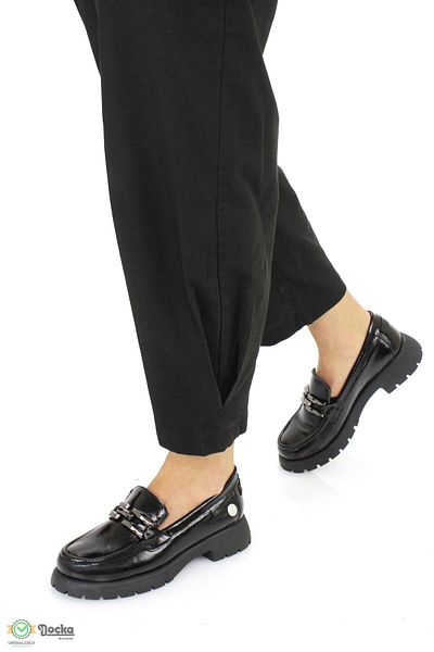 Mammamia Orthopedic Genuine Leather Women's Patent Leather Loafer - M25/Ka3235