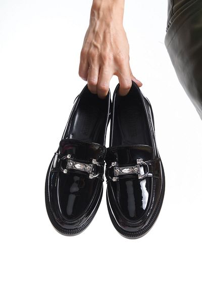SH SİLVER MODA Дамски мокасини Ежедневни меки обувки с катарама