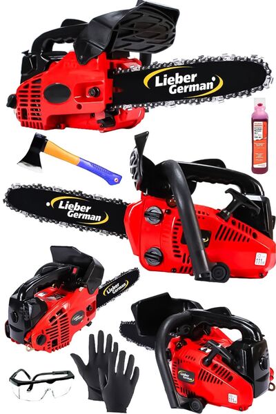 Lieber German Teknoloji 25cc Portatif Mini Benzinli Testere Ağaç Odun Dal Budama Ve Kesme Testeresi Hızar Motoru