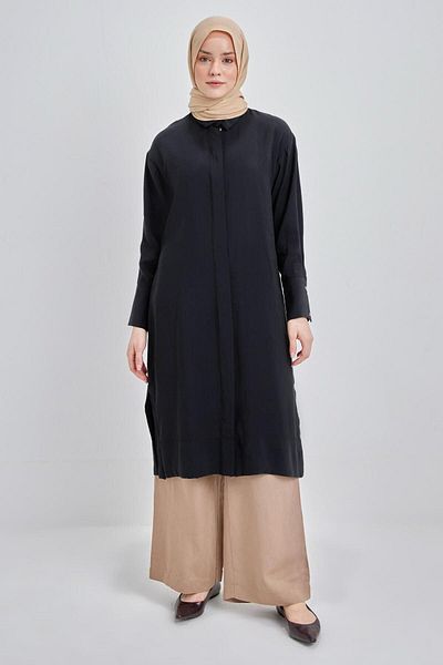 ALLDAY 24Ds51259Al0 Stone Buttoned Women's Shirt Tunic