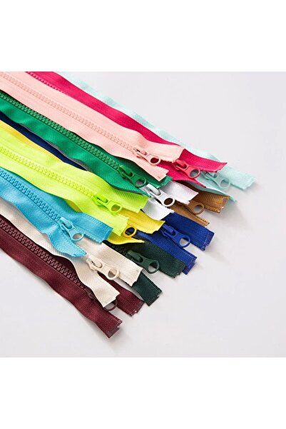 e tuhafiye 10 Adet Renkli Kısa Kemik Fermuar (10-14 Cm Aralığında)