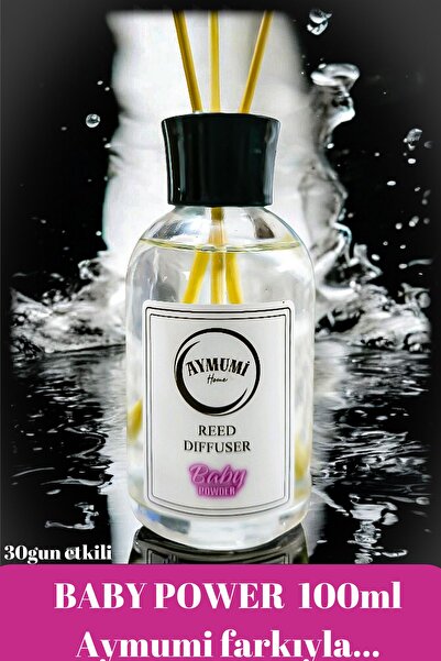 aymumi home Bebek pudralı Bambu Çubuklu Oda Kokusu Bambu Kokusu Baby Powder 1...