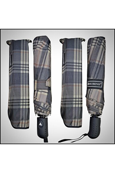 Rubenis Kaliteli 3 Kırmalı 10 Telli Otomatik Açılır Şemsiye