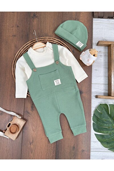 Baby Waka بذلة سالوبيت وافل من القطن بنسبة 100% للأطفال الأولاد