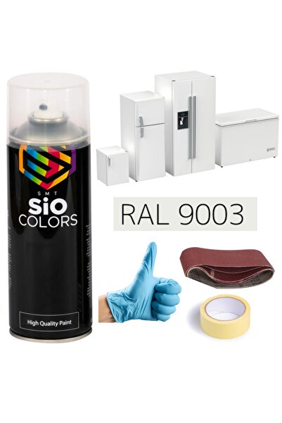 sıocolors BEYAZ EŞYA DÖNÜŞÜM BOYASI PARLAK BEYAZ SPREY BOYA SETİ 400ML +ZIMPA...