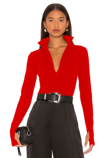 PERLAVİSTA Silk Jersey Women's Bodysuit - With Toe Snap And Zipper Detail