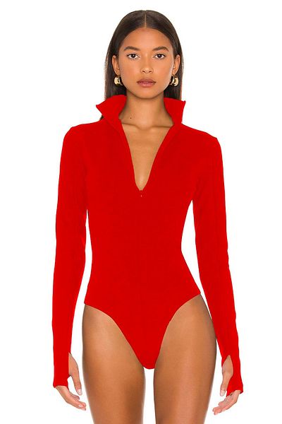 PERLAVİSTA Silk Jersey Women's Bodysuit - With Toe Snap And Zipper Detail