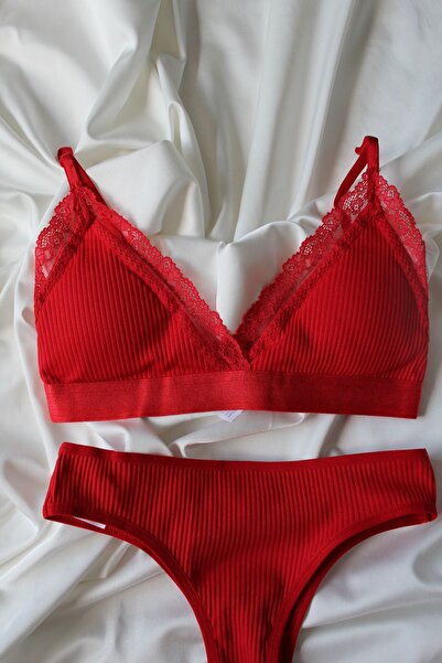 blackstrip Elena Cotton Lace Bralet and Panty Set – Soft and Comfortable Unde...