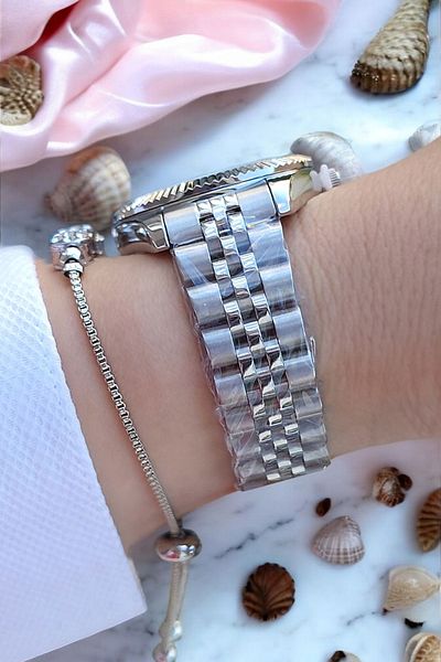 Daniel Klein New Model Jubilee - Women's Wristwatch with Light Pink Calendar and Jewelled Bracelet Gift