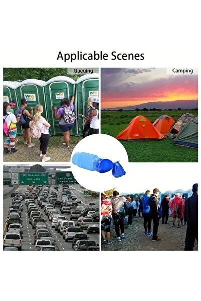 Generic Taşınabilir Katlanır Idrar Torbası Matarası Kabı Seyahat Kamp Araç Mini Tuvalet Kadın Erkek Çocuk