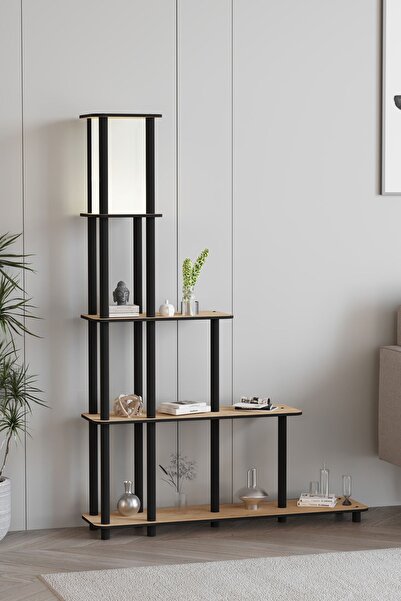 messer Escaleras Raflı Kitaplık Lambader Meşe