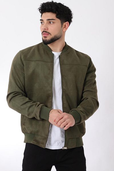 Stilkombin College Collar Elastic Waist Suede Seasonal Coat BL 1711-60287