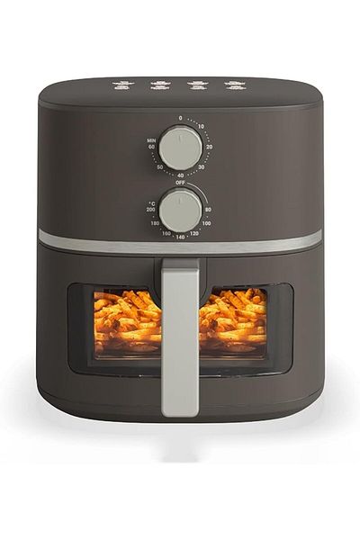 Nutricook Air Fryer 5.2L Classic Essential, 1500W, Temp Control&Auto Shut-Off - Grey