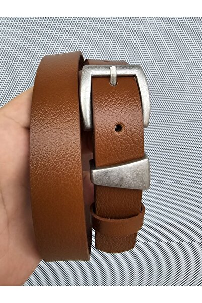 Kemerix Black-Tan 2-Piece Belt Set - 100% Genuine Leather, Tin Coating and Buckle Detailed