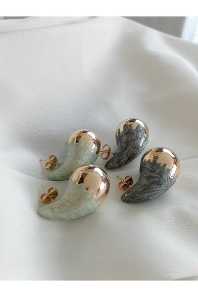 NUBEG Colorful Bottega Steel Earring