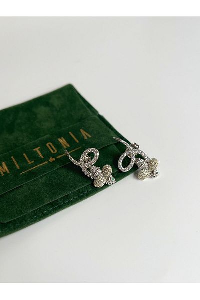 Miltonia Bee Steel Zircon Stone Necklace