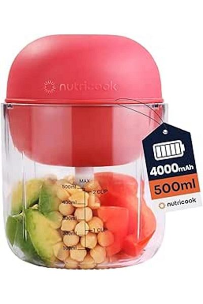 Nutricook Choppi Cordless Rechargeable Chopper 500mL CH600 -  Red