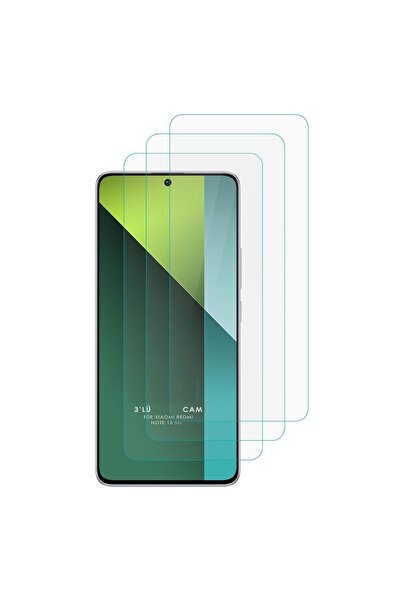 Evax 3'lü Paket Redmi Note 13 Uyumlu Temperli HD+ Cam Ekran Koruyucu (3'lü Pa...