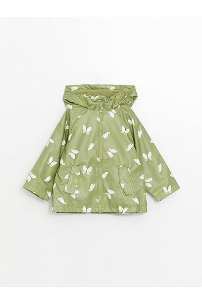 LC Waikiki Lw - Hooded Printed Baby Girl Raincoat
