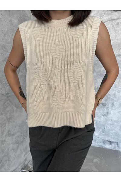 NATUFIAN STORE Patterned Style Women's Knitwear Sweater