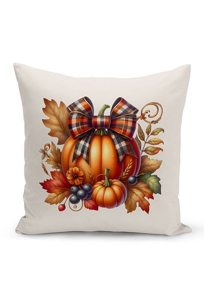Bertille Home Autumn Series - Double Sided Digital Printed Throw Pillow Cover (Halloween Pity Cushion Cover)