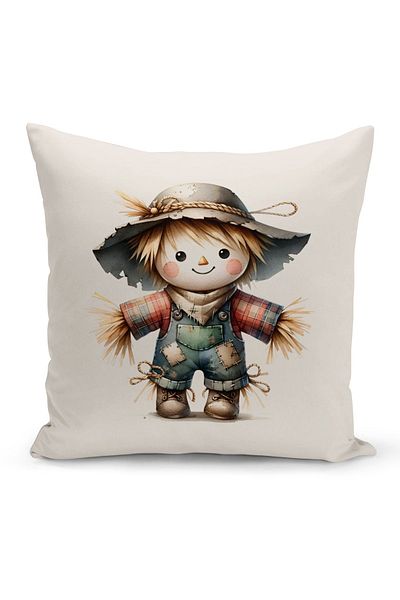 Bertille Home Autumn Series - Double Sided Digital Printed Throw Pillow Cover (Halloween Pity Cushion Cover)