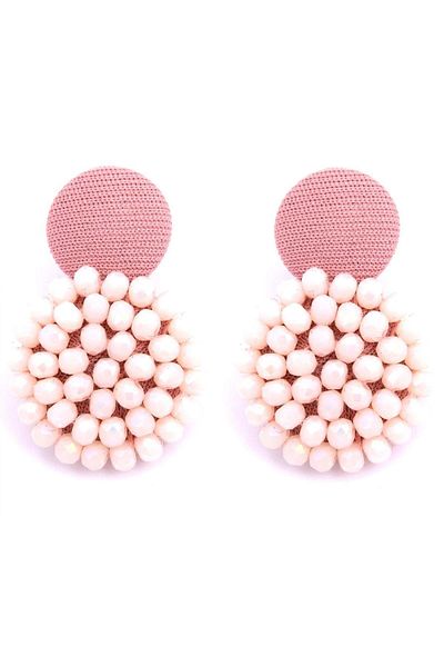 mos&more Textured Salmon Earrings with Cutout Beads