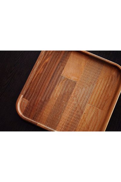 wood totally Square Wooden Presentation Plate Snack Bowl - Coffee Coaster
