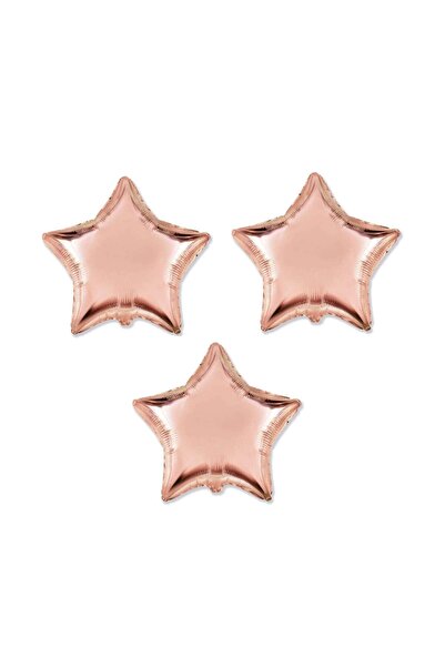 Generic Brand Star Foil Balloon 3 Pieces Rose Gold
