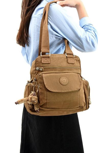 Baginn Geantă de umăr Curea lungă încrucișată Multi-buzunare 30*25 cm Tesatura clinker căptușită în interior rezistentă la ploaie