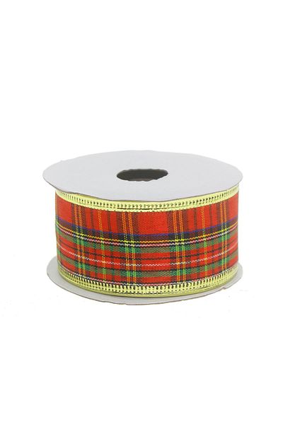 mutlu adım 2.7Meter Plaid New Year Ribbon - with 4.5cm Edge Wire, Mod.2