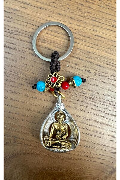 Miamantra سلسلة مفاتيح معدنية مع شخصية فنغ شوي بوذا