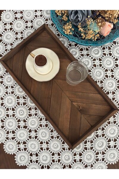 woodalbuba Decorative Wooden Kitchen Tray - Presentation Holder