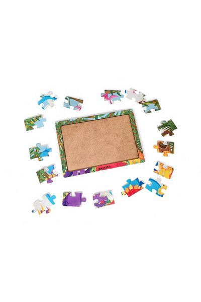 Fizello Dinosaurs 16 Piece Educational and Informative Wooden Kids Puzzle Montessori & Jigsaw Puzzle Baby Kids Toy