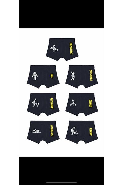 UNIQUE DESIGN 7 Boxer 7 Days 7 Position Printed Men's Boxer Sweetheart Boxer