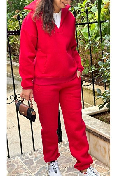 LaSorella Butik KADIN KIRMIZI EŞOFMAN TAKIMI