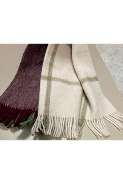 GENÇEV HOME COLLECTİONS Gençev Home & Selin - Scotch Wool Wool Blanket, Oversize