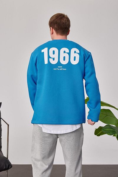 NOMARC 1966 Sweatshrt albastru imprimat